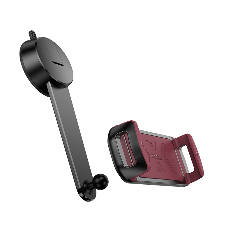 Автомобильный держатель HOCO H68 Gamble , зажимной, на приборную панель, черный+красный фото