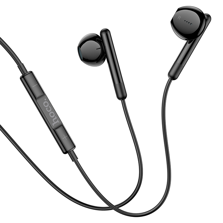 Проводные наушники HOCO M93 Wire control, Type-C, 1.2 м, черный фото