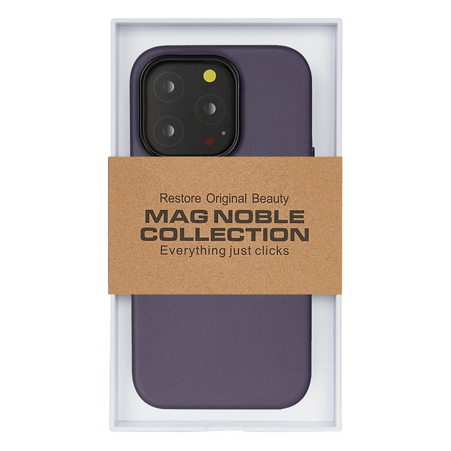 Чехол Leather Case with MagSafe KZDOO Mag Noble Collection для iPhone 15 Pro 6.1", фиолетовый (12) фото