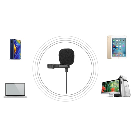 Микрофон петличный проводной JMARY MC-R2, Type-C, 2 м, черный фото