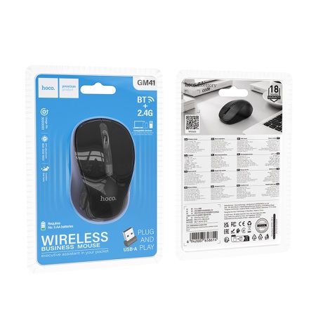 Мышь беспроводная HOCO GM41 Exciting, Bluetooth, черный
