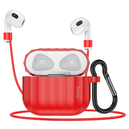 Чехол HOCO WB22 Glory Series для AirPods 3, красный фото