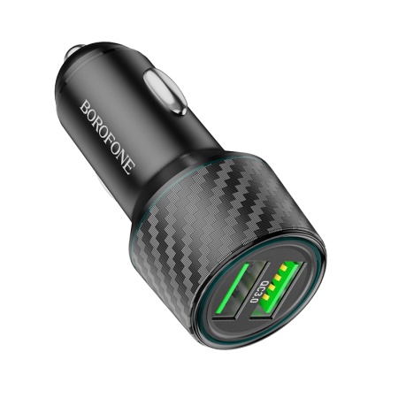 Автомобильное зарядное устройство BOROFONE BZ21A Brilliant, 2xUSB, 36W, черный фото