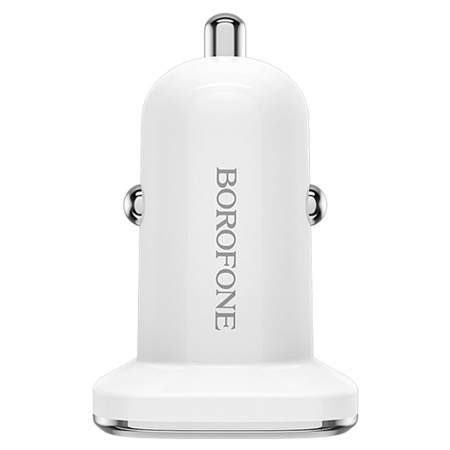 Автомобильное зарядное устройство BOROFONE BZ12 Lasting power, 2xUSB, 2.1A, белый фото