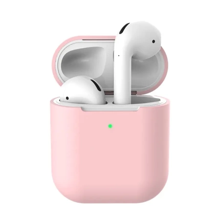Чехол силиконовый для Airpods 2, розовый (16) фото