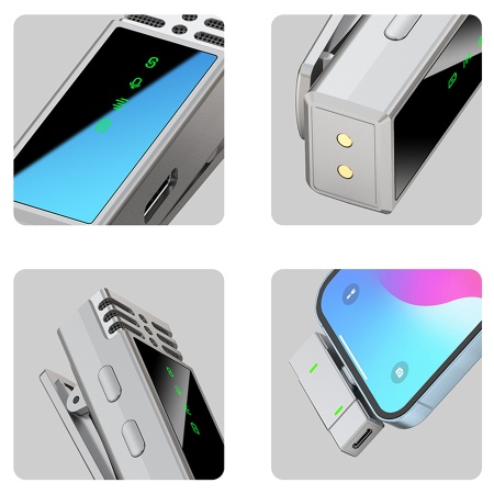 Микрофон петличный беспроводной JMARY MW-15 Lightning, Bluetooth, серый металлик фото