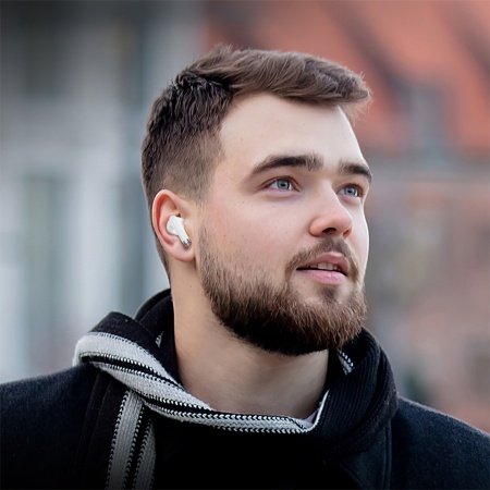 Беспроводные наушники TWS HOCO EQ2 Thought, Bluetooth 5.3, белый фото