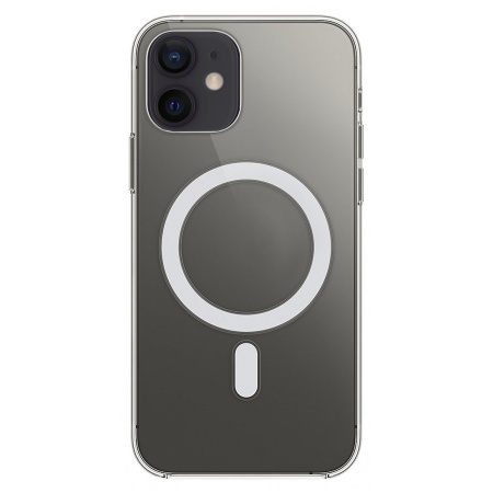 Чехол Clear Case пластиковый with MagSafe и Анимация для iPhone 12/12 Pro 6.1", прозрачный фото