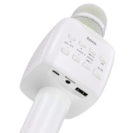 Микрофон беспроводной HOCO BK5 Cantando, Bluetooth, белый фото