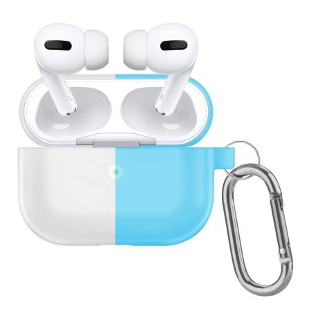 Чехол силиконовый с карабином для Airpods Pro, ночной свет (7) фото
