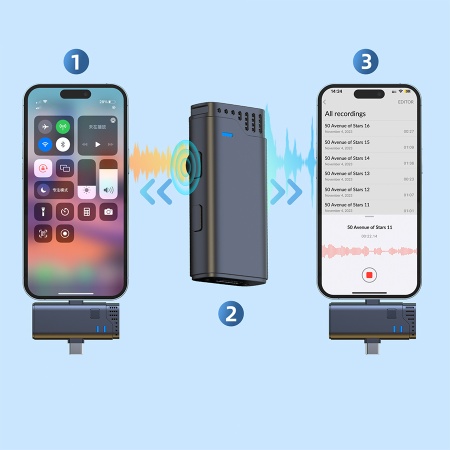 Микрофон петличный беспроводной JMARY MW-16, Bluetooth, черный фото