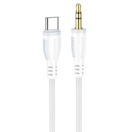 Аудиокабель BOROFONE BL14 AUX Jack 3,5 (m) - Type-C (m), 1 м, белый фото