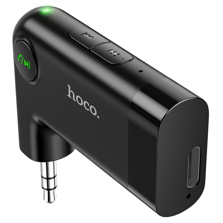 Автомобильный Bluetooth-приемник HOCO E53 Dawn sound, 145 мАч, Bluetooth, черный