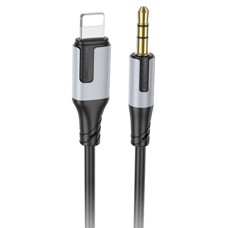 Аудиокабель BOROFONE BL19 Creator AUX Jack 3,5 (m) - Lightning (m), 1 м, черный фото
