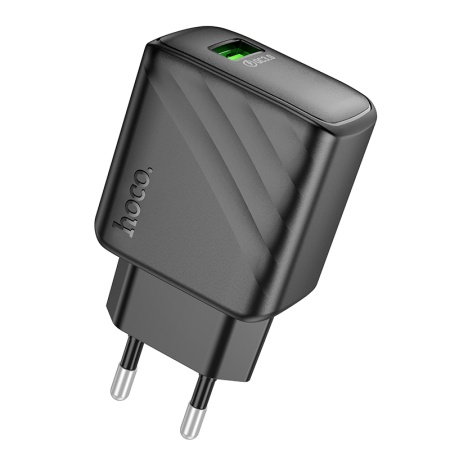 Сетевое зарядное устройство HOCO CS21A Rich 1xUSB, 18W, черный фото