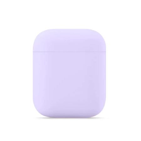 Чехол силиконовый Case Protection для Airpods 2, светло-фиолетовый (5) фото