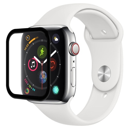 Защитное стекло BLUEO для Apple Watch, Full Glue 3D, 45mm, прозрачный+черная рамка фото