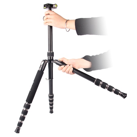 Штатив-трипод/монопод JMARY KT255+NB36, напольный, 54,5 - 161,5 см, черный фото