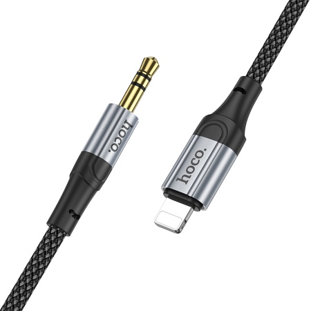 Аудиокабель HOCO UPA26 AUX Jack 3,5 (m) - Lightning (m), 1 м, черный фото