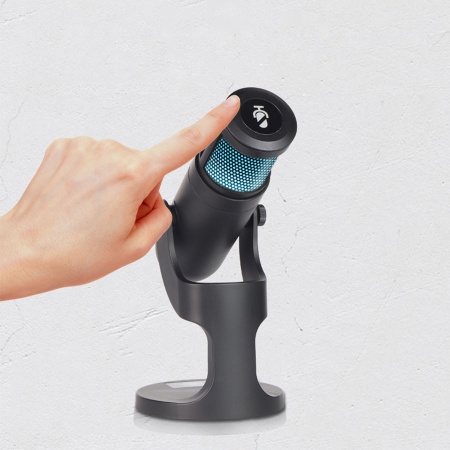 Микрофон универсальный кардиоидный JMARY MC-PW9 RGB, USB/Type-C+Jack 3.5 mm, 1.8 м, черный фото