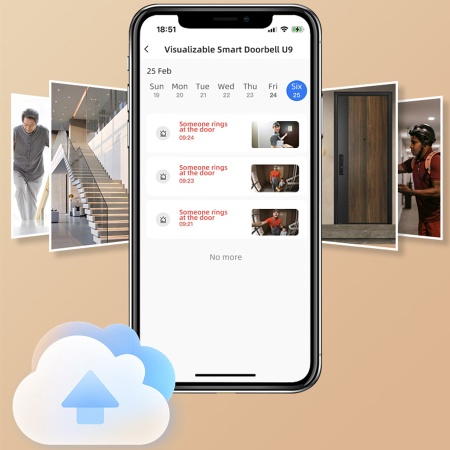 Беспроводной дверной видеозвонок JMARY MF-8, Wi Fi, белый