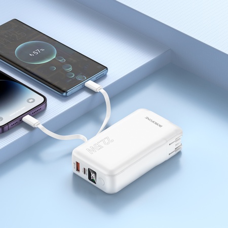 Портативный аккумулятор BOROFONE BJ39 Follower, 22.5W, 10000 мА⋅ч, белый фото