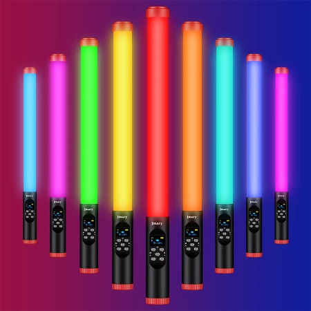 Светодиодный осветлитель JMARY FM-128RGB, 3000mAh, черный фото