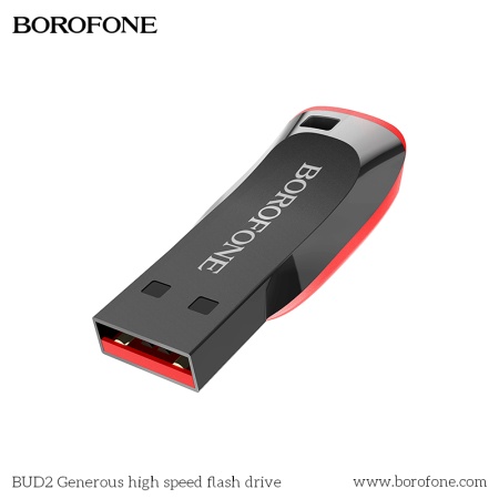 USB флеш-накопитель BOROFONE BUD2, USB 2.0, 32GB, черный фото