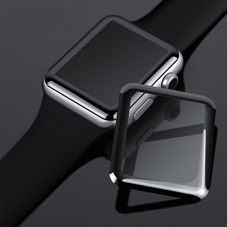 Защитное стекло COTEetCI 4D для Apple Watch 4, Full Glue 3D, 40mm, прозрачный+черная рамка фото
