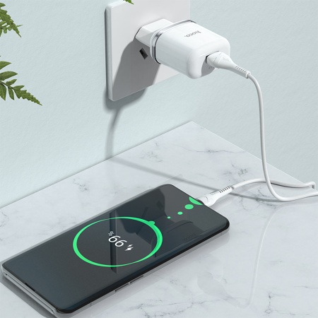 Сетевое зарядное устройство HOCO N3 Special 1xUSB, 3A, 18W, белый фото