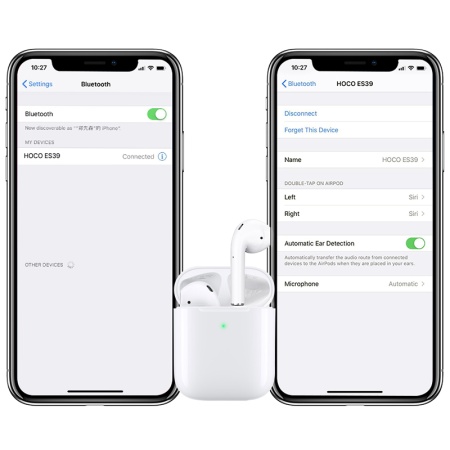 Беспроводные наушники TWS HOCO ES39, Bluetooth, белый фото