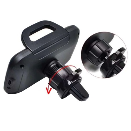 Автомобильный держатель YUNTENG C9 Rapid, зажимной с беспроводной зарядкой, на воздуховод, черный фото