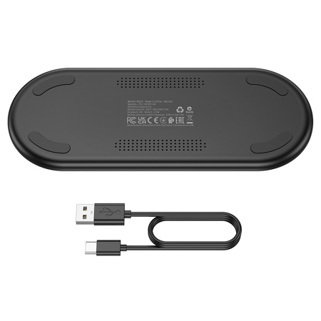 Беспроводное зарядное устройство BOROFONE BQ19 Powerful 3-in-1 для iPhone+Airpods+Apple Watch, 3A, 5W/7.5W/10W/15W, черный фото