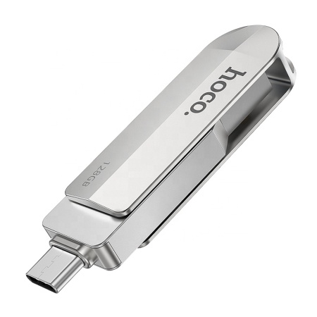 USB флеш-накопитель HOCO UD10 Wise, USB 3.0/Type-C, 64GB, серебристый фото