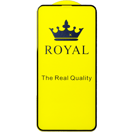 Защитное стекло ROYAL для iPhone 6+/6s+, Full Glue 2.5D, прозрачный+белая рамка фото