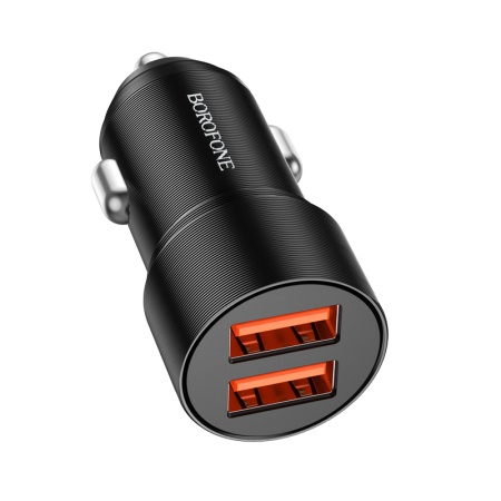 Автомобильное зарядное устройство BOROFONE BZ19B Wisdom, 2xUSB, 36W, черный фото