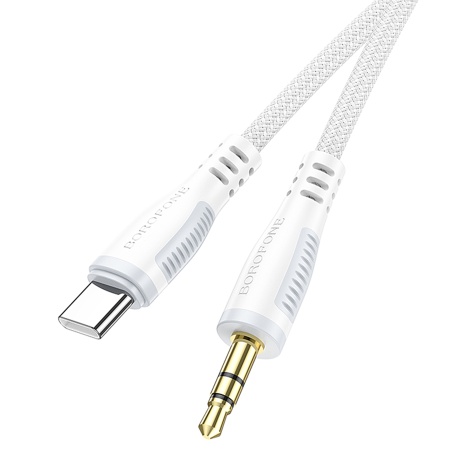 Аудиокабель BOROFONE BL14 AUX Jack 3,5 (m) - Type-C (m), 1 м, белый фото