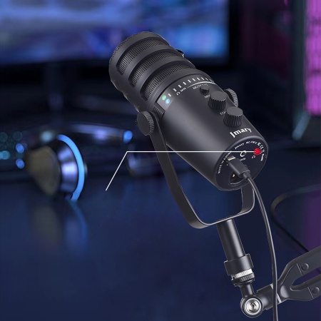 Микрофон универсальный кардиоидный JMARY MC-PW12, Type-C+Bluetooth+AUX, черный фото