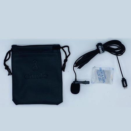 Микрофон петличный проводной CANDC DC-C10, Lightning, 6 м, черный фото