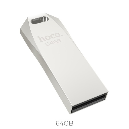 USB флеш-накопитель HOCO UD4, USB 2.0, 64GB, серебристый фото
