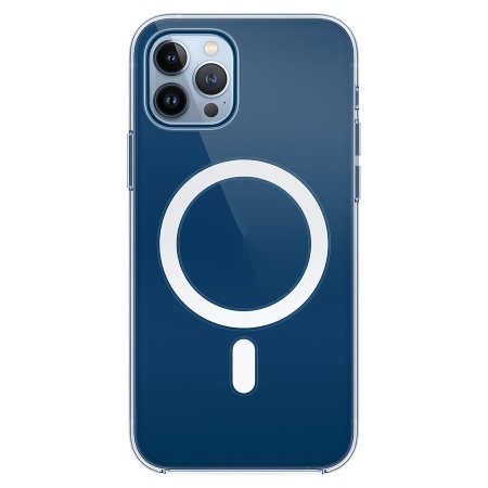 Чехол Clear Case пластиковый with MagSafe и Анимация для iPhone 12/12 Pro 6.1", прозрачный фото