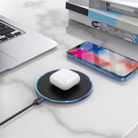 Беспроводное зарядное устройство BOROFONE BQ3 Pro с Кабелем USB - Type-C, 2A, 15W, черный фото