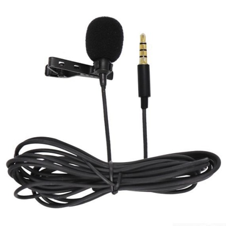 Микрофон петличный проводной CANDC U-1, Jack 3.5mm, черный фото