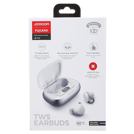 Беспроводные наушники TWS JOYROOM JR-T10 Binaural, Bluetooth, белый фото