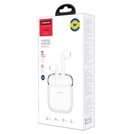 Беспроводные наушники TWS JOYROOM JR-T04, Bluetooth, белый фото