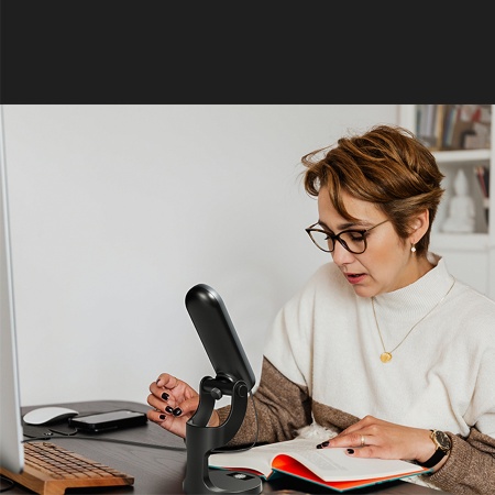 Микрофон универсальный кардиоидный JMARY MC-PW7, Type-C+Lightning+Jack 3.5mm, 1.8 м, черный фото