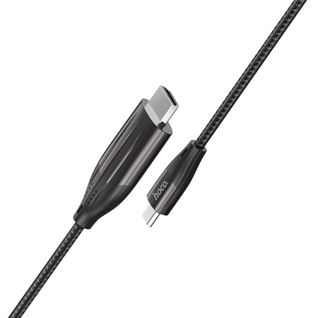 Видеокабель HOCO UA16 HDMI (m) - Type-C (m), 2 м, серый металлик фото