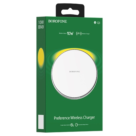 Беспроводное зарядное устройство BOROFONE BQ3 Preference с Кабелем USB - Micro, 2A, 5W/7.5W/10W, серебристый фото