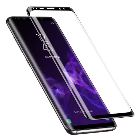 Защитное стекло для Samsung S20, Full Glue 3D, закругленное под экран, прозрачный+черная рамка фото