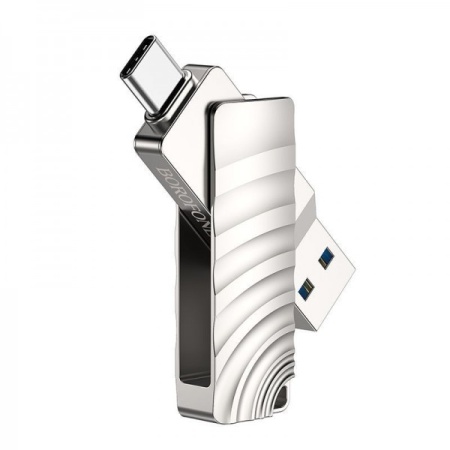 USB флеш-накопитель BOROFONE BUD3 Soul, USB 3.0/Type-C, 32GB, серебристый фото